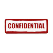 Vertrauliche Aufkleber (Vorne)