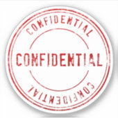 Vertrauliche Briefmarke Aufkleber (Vorderseite)