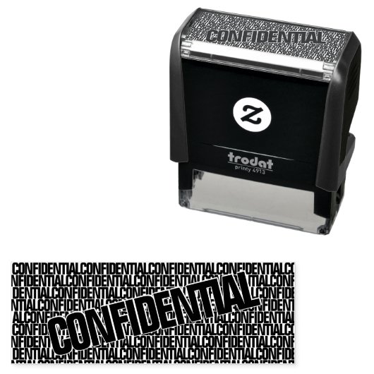 Vertrauliche Briefmarke zum Datenschutz Permastempel (Beispiel)