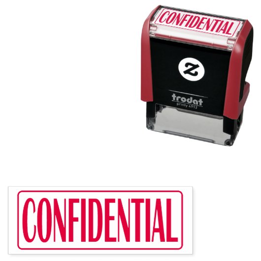 VERTRAULICHE Gerahmte Office-Briefmarke Permastempel (Beispiel)