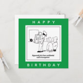 Vertraulicher Cartoon für die Abfallbewirtschaftun Karte (Vorderseite/Rückseite Beispiel)