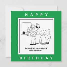 Vertraulicher Cartoon für die Abfallbewirtschaftun Karte