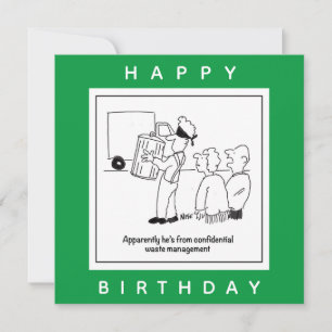 Vertraulicher Cartoon für die Abfallbewirtschaftun Karte