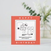 Vertraulicher Cartoon für die Abfallbewirtschaftun Karte (Stehend Vorderseite)