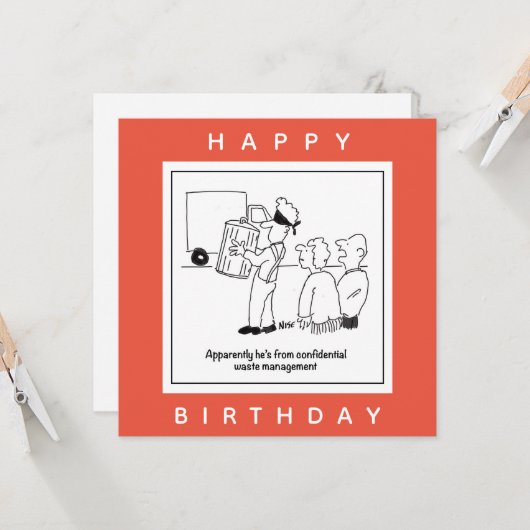 Vertraulicher Cartoon für die Abfallbewirtschaftun Karte (Vorderseite/Rückseite Beispiel)