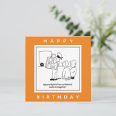 Vertraulicher Cartoon für die Abfallbewirtschaftun Karte (Stehend Vorderseite)