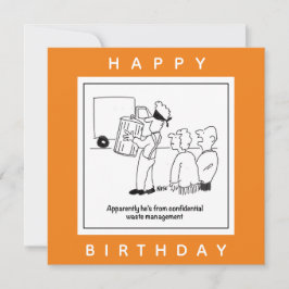 Vertraulicher Cartoon für die Abfallbewirtschaftun Karte