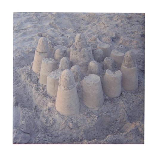 verträumte Sandburg Fliese (Vorderseite)