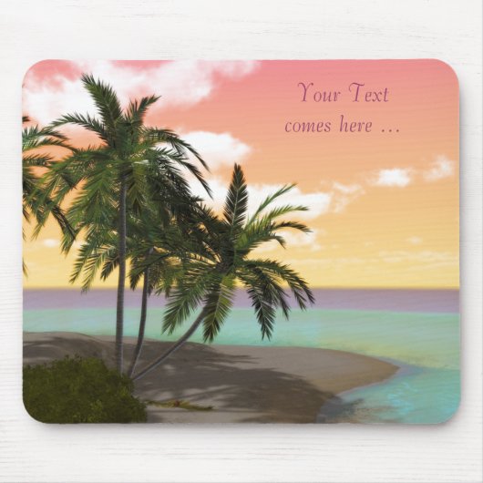 verträumte Wüsteninsel Mousepad (Vorne)