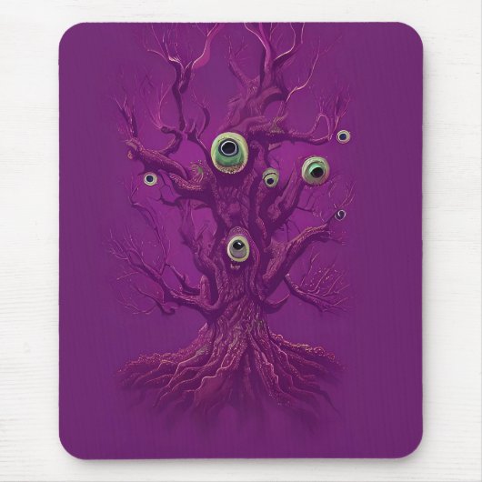 Verträumter Spukbaum Mousepad (Vorne)