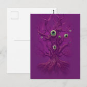 Verträumter Spukbaum Postkarte (Vorne/Hinten)