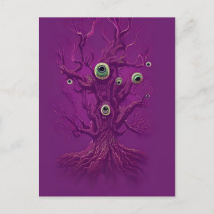 Verträumter Spukbaum Postkarte