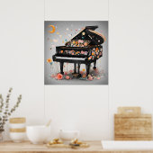 Verträumtes Klavier Poster (Küche)