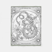 Vertrauter Drache: DIY Farbton durch Sonja A.S. Fleecedecke (Vorderseite)