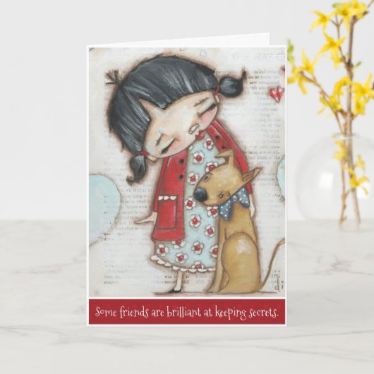 Vertrauter Vertrauter - Grußkarte Karte (Gelbe Blume)