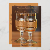 Vertrautes Abendessen für zwei Einladung (Vorne/Hinten)