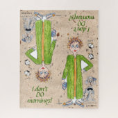 Vertrautes Sprichwort Ich mache keine Morgenkarika Puzzle (Vertikal)