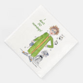 Vertrautes Sprichwort Ich mache keine Morgenkarika Serviette (Ecke)