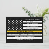 Vertreiber Gebet Personalisierte dünne Goldlinie Dankeskarte (Stehend Vorderseite)