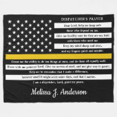 Vertreiber Gebet Personalisierte dünne Goldlinie Fleecedecke (Vorderseite (Horizontal))