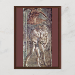 Vertreibung aus dem Paradies von Masaccio (Beste Q Postkarte