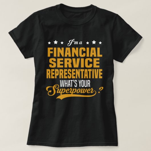 Vertreter des Finanzdienstes T-Shirt (Design vorne)