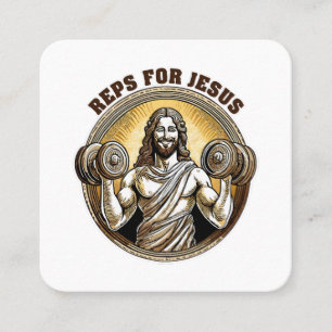Vertreter für Jesus Quadratische Visitenkarte