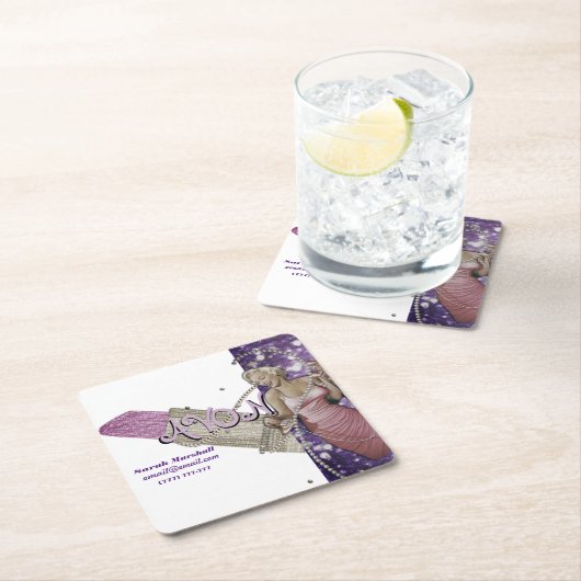 Vertreter von Avon Rechteckiger Pappuntersetzer (Vor Ort)