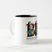 ''Vertretung des globalen Netzwerks'' Zweifarbige Tasse (Vorderseite Links)