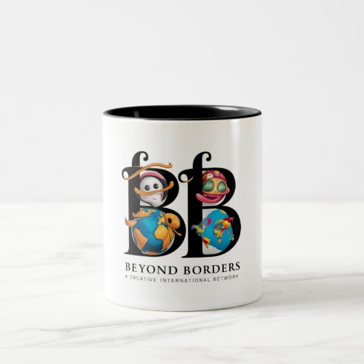 ''Vertretung des globalen Netzwerks'' Zweifarbige Tasse (Mittel)