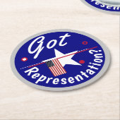 Vertretung got? Prost Runder Pappuntersetzer (Angewinkelt)