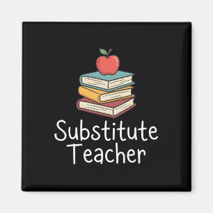 Vertretungslehrer Apple Bücher Schule Byck Zur Sch Magnet
