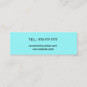 Vertretungslehrer-dünne Visitenkarten Mini Visitenkarte (Rückseite)