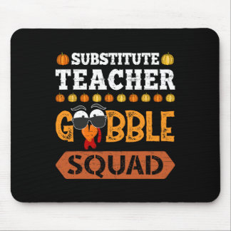 Vertretungslehrer Gobble Squad Truthahn Erntedankf Mousepad