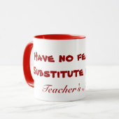 Vertretungslehrer-Kaffeetasse Tasse (Vorderseite Links)