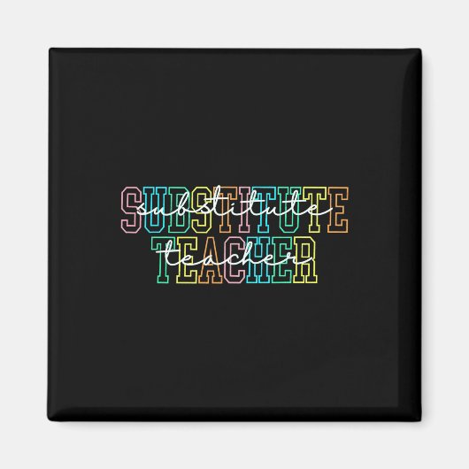Vertretungslehrer Lehrer Anerkennung Geschenk Subs Magnet (Vorne)