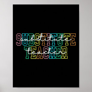 Vertretungslehrer Lehrer Anerkennung Geschenk Vert Poster