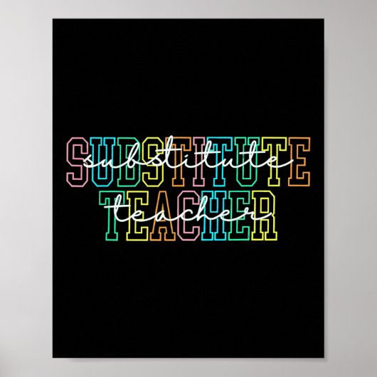 Vertretungslehrer Lehrer Anerkennung Geschenk Vert Poster (Vorne)