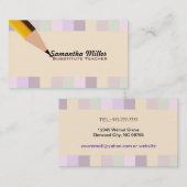 Vertretungslehrer-Visitenkarten Visitenkarte (Vorne/Hinten)