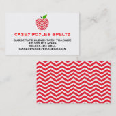 Vertretungslehrer-Visitenkarten Visitenkarte (Vorne/Hinten)