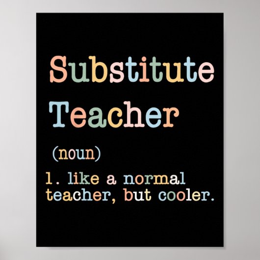 Vertretungslehrer Wie Ein Normaler Lehrer Aber Coo Poster (Vorne)