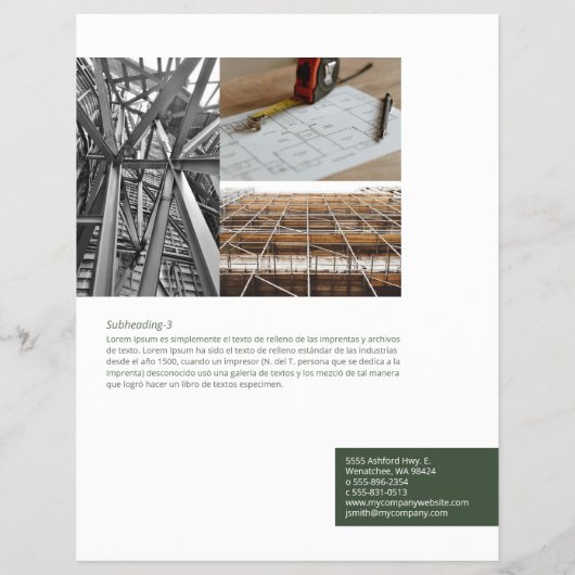 Vertrieb moderner, geometrischer Foto-Formen für O Flyer (Hinten)