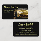 Vertrieb und Service von Hochleistungs-Automotive Visitenkarte (Vorne/Hinten)