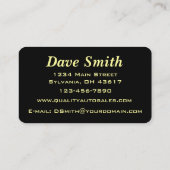 Vertrieb und Service von Hochleistungs-Automotive Visitenkarte (Rückseite)