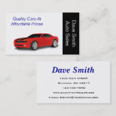 Vertrieb von Auto Visitenkarte (Vorne/Hinten)
