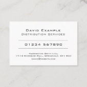 Vertriebsdienste mit Foto des Inhabers Visitenkarte (Rückseite)