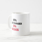 Vertriebsleiter Badass Kaffeetasse (Vorderseite Links)