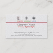 Vertriebsleiter für Heizung und Kühlung Visitenkarte (Rückseite)