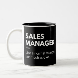 Vertriebsleiter wie ein normaler Manager, aber vie Zweifarbige Tasse