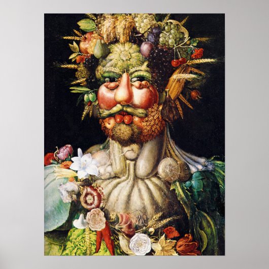 Vertumnus (Portrait von Rudolf II) von Arcimboldo Poster (Vorne)